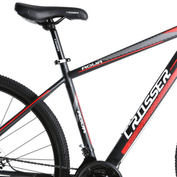 Bicicletă Crosser Aqua 29" 19" Black Red Oțel / Pentru adulți photo 4