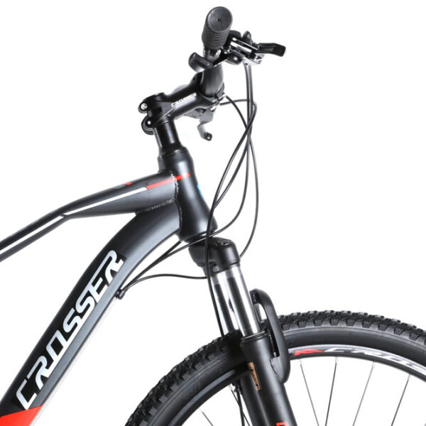 Bicicletă Crosser Gemini 27.5" 17" Black Red Oțel / Pentru adulți photo 2