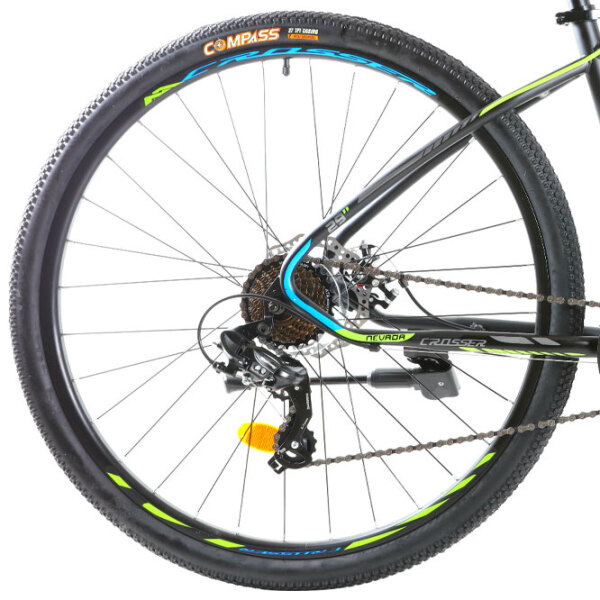 Bicicletă Crosser Nevada 29" 19" Black Green Oțel / Pentru adulți photo 3