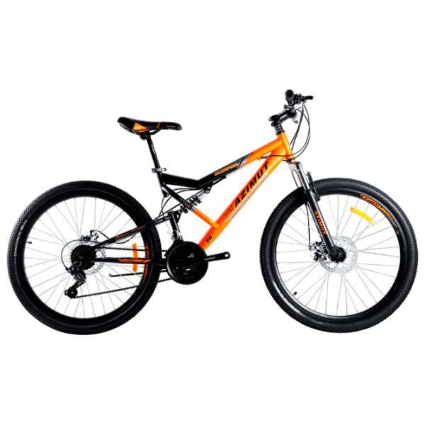 Bicicletă Azimut Scorpion 26" 19" Black Orange Oțel / Pentru adulți photo 1