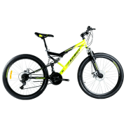 Bicicletă Azimut Scorpion 26" 19" Black Yellow Oțel / Pentru adulți