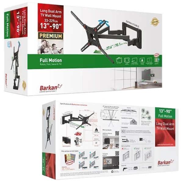 Suport TV Barkan BM466XP Black VESA 600 x 400 mm photo 5