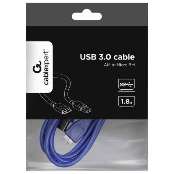 Cablu de date Gembird CCP-mUSB3-AMBM-6 USB 3.0 Type-A/ Micro BM Blue  photo 4
