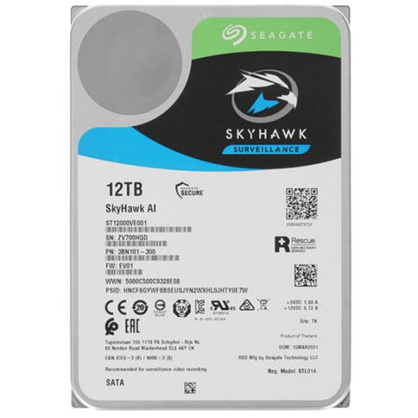 HDD Seagate SkyHawk AI Surveillance 3.5'' 12 TB  photo 2