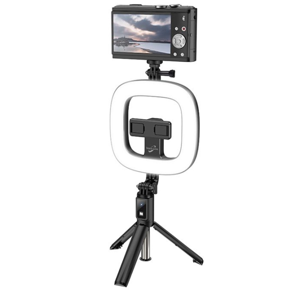 Trepied cu lampă Hoco LV03 Plus Showfull 170 mm Black  photo 3
