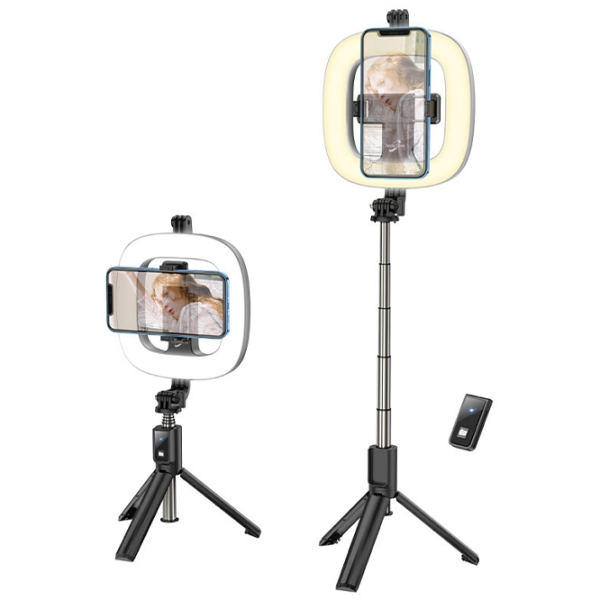 Trepied cu lampă Hoco LV03 Plus Showfull 170 mm Black  photo 5