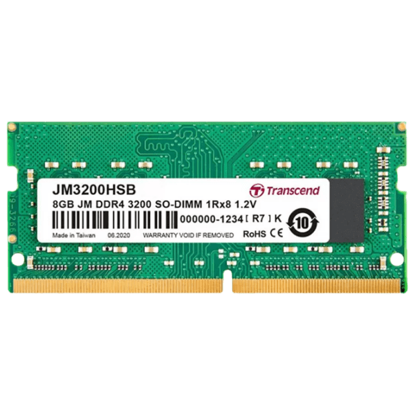 Оперативная память 4 ГБ Transcend JM3200HSB-4GB SO-DIMM, DDR4, 3200 МГц photo 1
