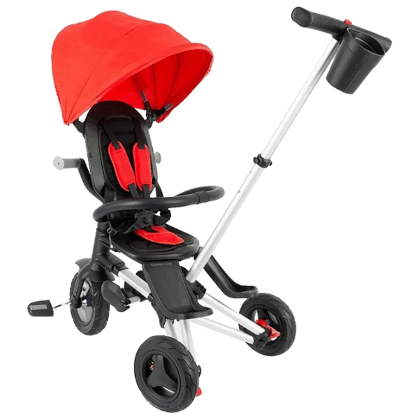 Triciclu Qplay Nova Plus Rubber Red Aluminiu/ Pentru copii photo 2