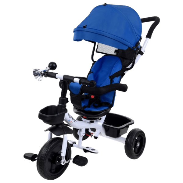 Triciclu FunFit Twist Blue Metal/ Pentru copii photo 1