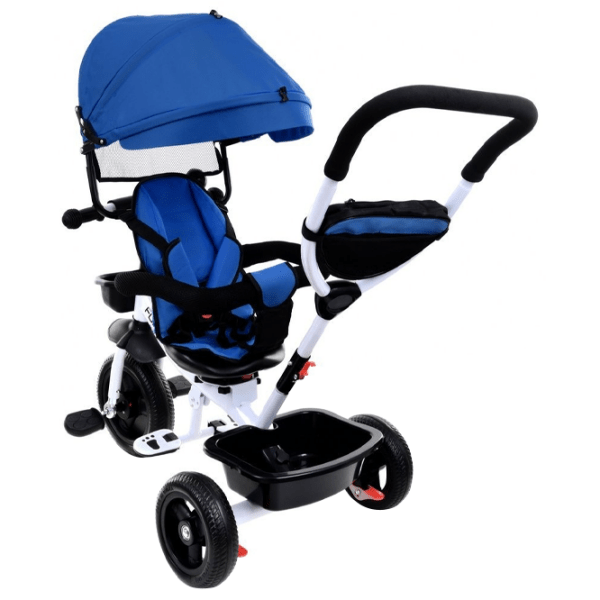 Triciclu FunFit Twist Blue Metal/ Pentru copii photo 2
