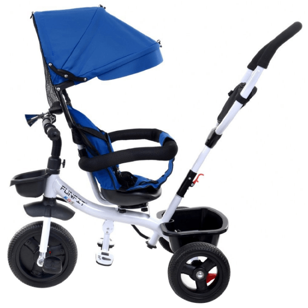 Triciclu FunFit Twist Blue Metal/ Pentru copii photo 3