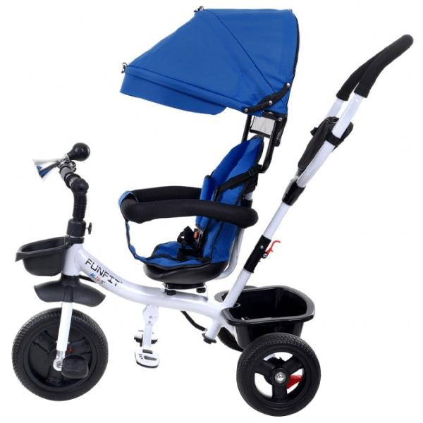 Triciclu FunFit Twist Blue Metal/ Pentru copii photo 4