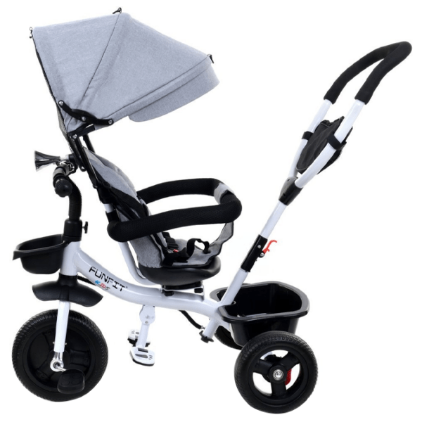 Triciclu FunFit Twist Gray Metal/ Pentru copii photo 3