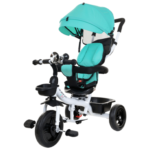 Triciclu FunFit Twist Turquoise Metal/ Pentru copii photo 1