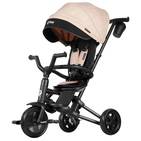 Triciclu Qplay Nova Niello Beige Aluminiu/ Pentru copii photo 1