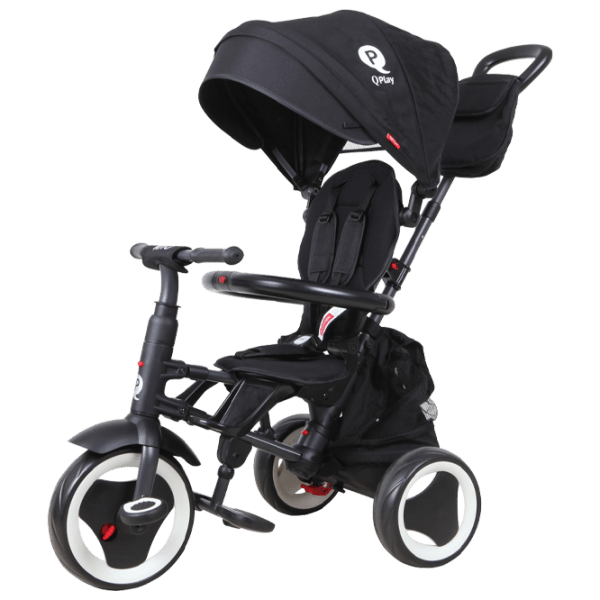 Triciclu Qplay Rito Plus Black Metal/ Pentru copii photo 1