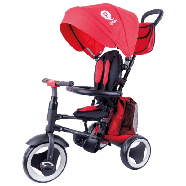 Triciclu Qplay Rito Plus Red Metal/ Pentru copii photo 1
