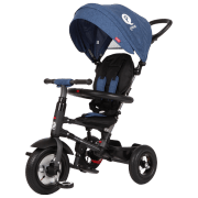 Triciclu Qplay Rito Rubber Blue Oțel/ Pentru copii