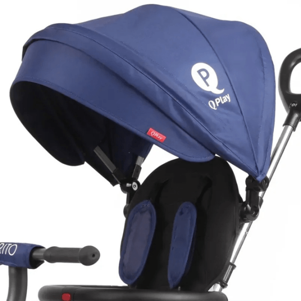 Triciclu Qplay Rito Rubber Blue Oțel/ Pentru copii photo 2