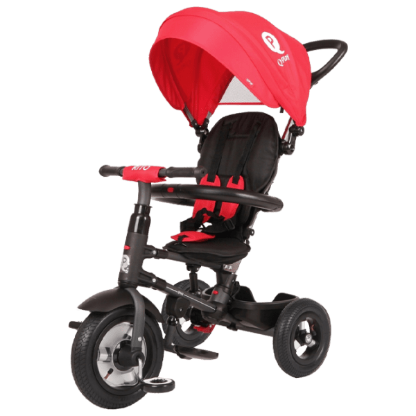 Triciclu Qplay Rito Rubber Red Oțel/ Pentru copii photo 1