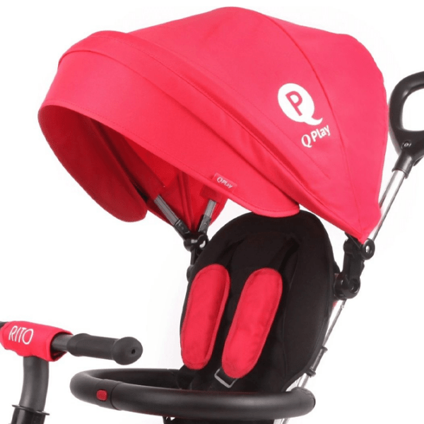 Triciclu Qplay Rito Rubber Red Oțel/ Pentru copii photo 2
