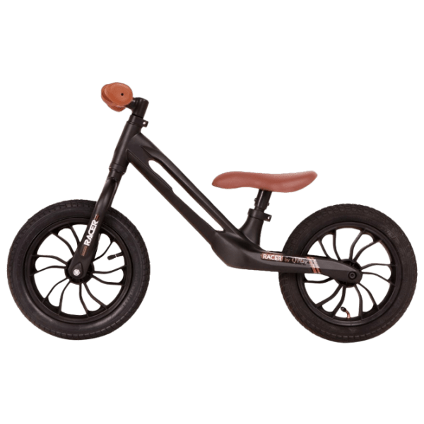 Bicicletă fără pedale Qplay Racer 10" Black Brown Metal / Pentru copii photo 1