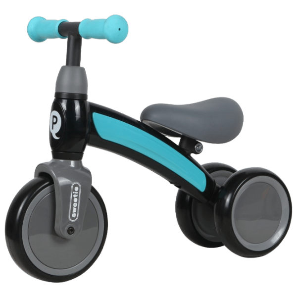 Bicicletă fără pedale Qplay Sweetie Blue Black Metal / Pentru copii photo 1