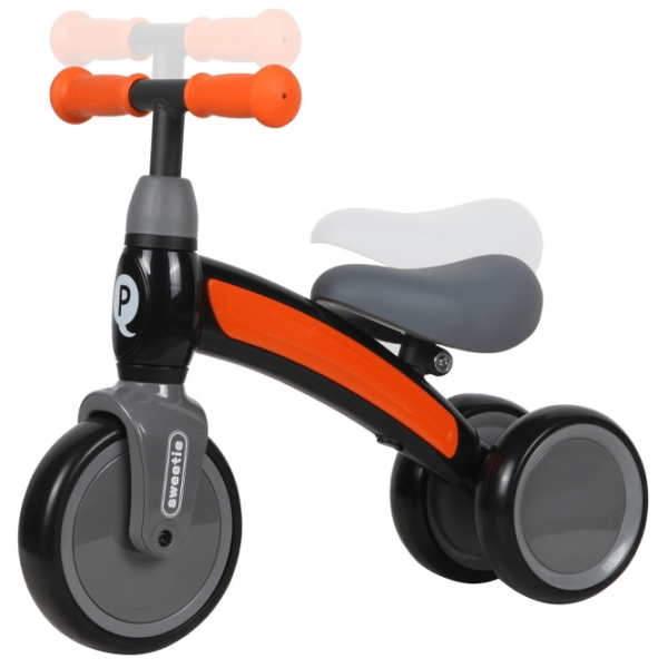 Bicicletă fără pedale Qplay Sweetie Orange Black Metal / Pentru copii photo 4