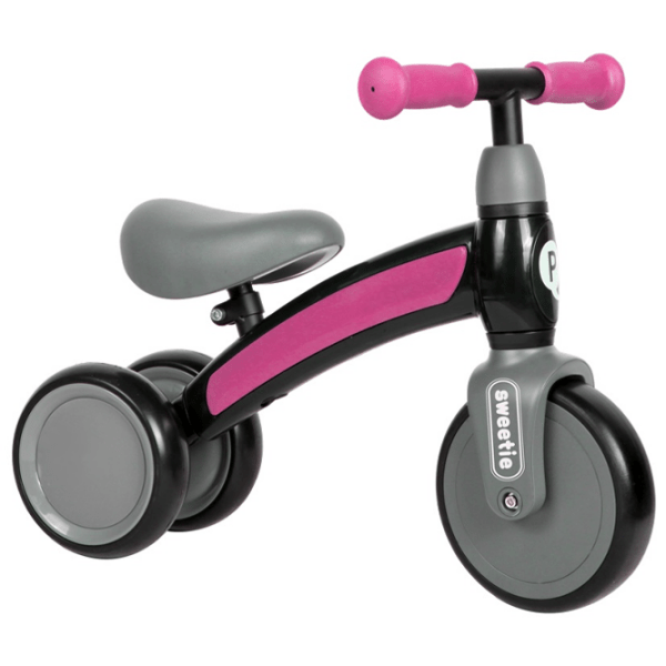 Bicicletă fără pedale Qplay Sweetie Pink Black Metal / Pentru copii photo 2