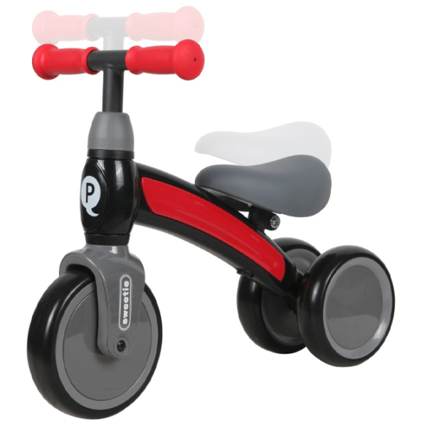 Bicicletă fără pedale Qplay Sweetie Red Black Metal / Pentru copii photo 4