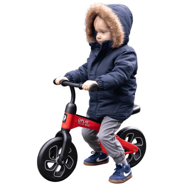 Bicicletă fără pedale Qplay Tech 10" Red Black Metal / Pentru copii photo 4