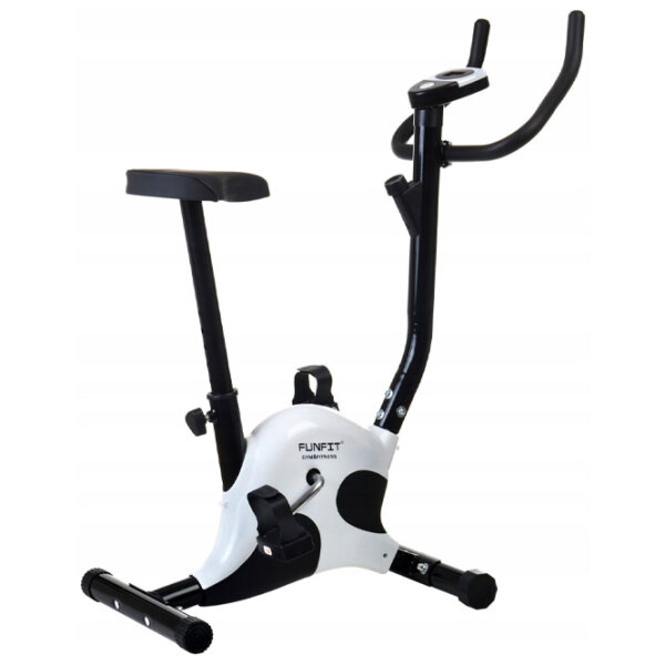 Bicicletă fitness FunFit 3267 Black White Vertical, 120 kg photo 2