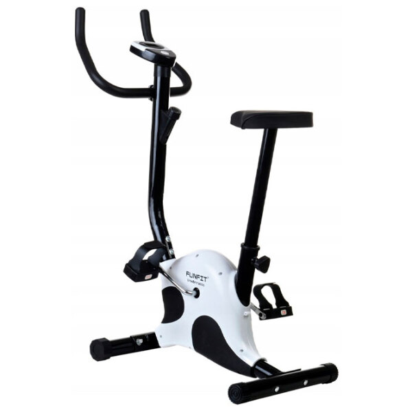 Bicicletă fitness FunFit 3267 Black White Vertical, 120 kg photo 3