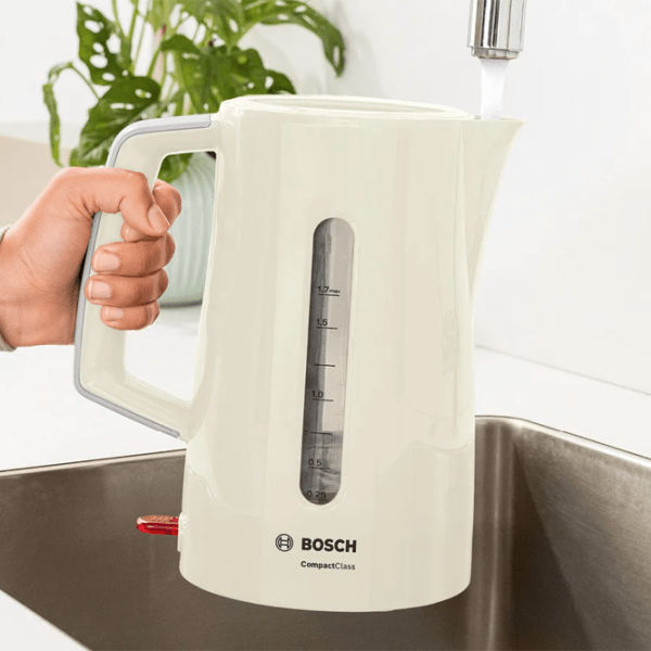 Ceainic electric Bosch TWK3A017 Beige 2400 W, 1.7 l, Material interior: Plastic photo 4
