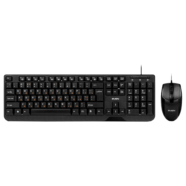 Tastatură Sven Sven KB-S330C Black Home and Office, Cu fir photo 1