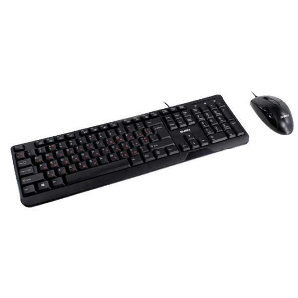 Tastatură Sven Sven KB-S330C Black Home and Office, Cu fir photo 2