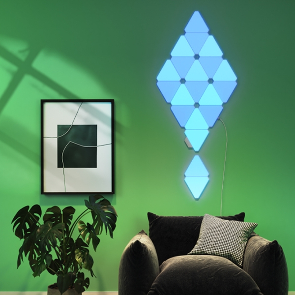 Panou de lumină Yeelight Triangles Expansion White Rețea photo 4