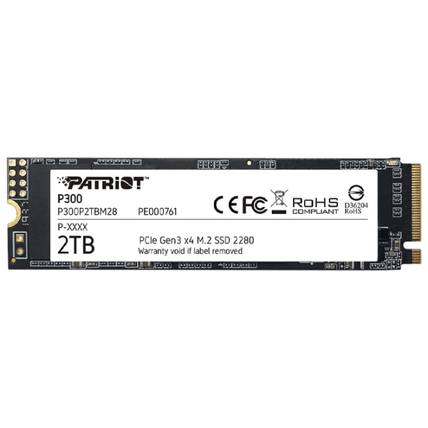 SSD Patriot P300 M.2 NVMe 2 ТБ Скорость чтения: 1700 MБ/ с,
Скорость записи: 1100 MБ/ с photo 1