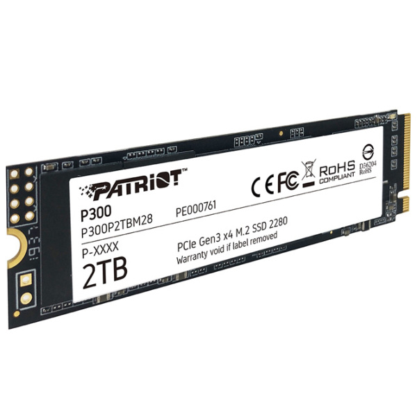 SSD Patriot P300 M.2 NVMe 2 ТБ Скорость чтения: 1700 MБ/ с,
Скорость записи: 1100 MБ/ с photo 3