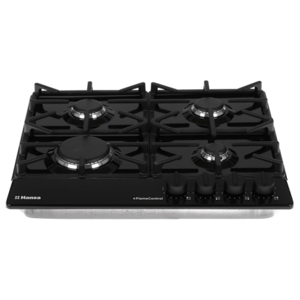Plită încorporabilă pe gaz Hansa BHGI6515506 Black Oțel emailat, Gratare: Fontă photo 2