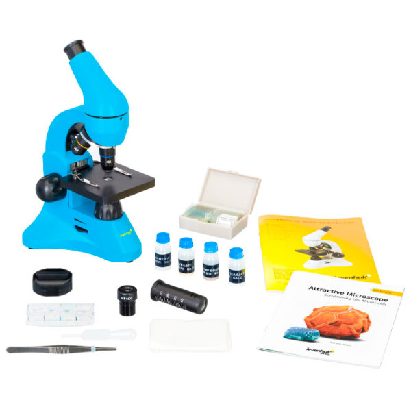 Microscop Levenhuk Rainbow 50L PLUS Azure  photo 12
