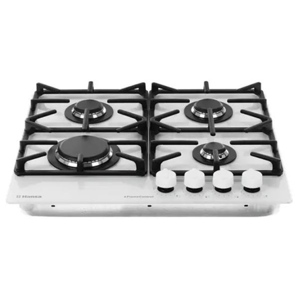 Plită încorporabilă pe gaz Hansa BHKS6515516 White Sticlă călită, Gratare: Fontă photo 3