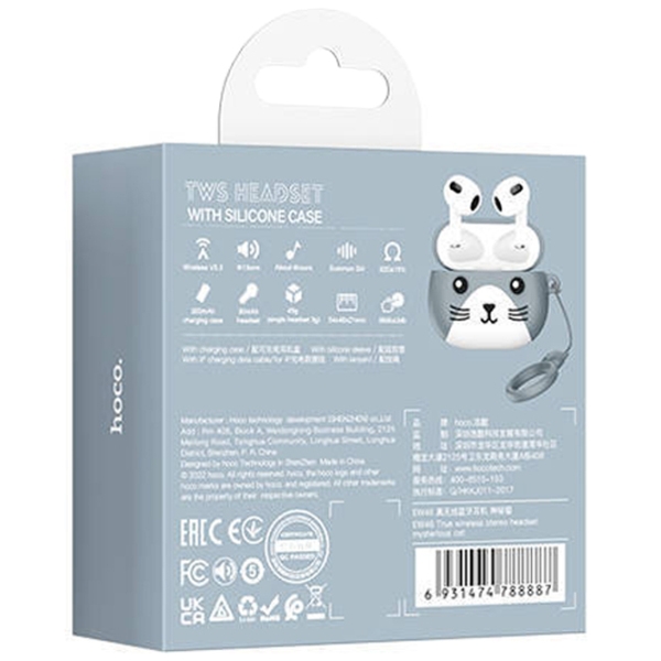 Căști Hoco EW46 +
husa Mysterious cat Gray Fără fir / Personal / In ear photo 6