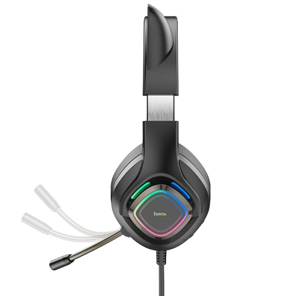 Căști Hoco W107 Elf cat Black Cu fir/ Gaming/ On the ear photo 2