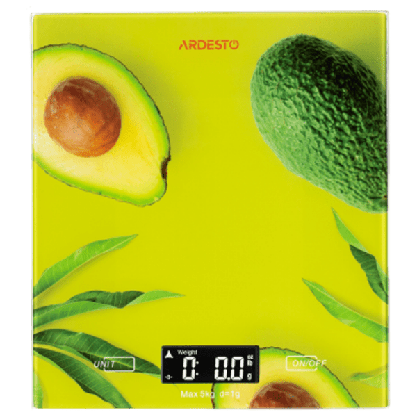 Cântar de bucătărie Ardesto SCK-893 AVOCADO Multicolor Electronic, Plastic/ Sticlă, 5 kg photo 1