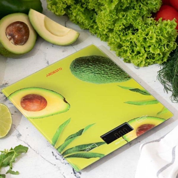 Cântar de bucătărie Ardesto SCK-893 AVOCADO Multicolor Electronic, Plastic/ Sticlă, 5 kg photo 6