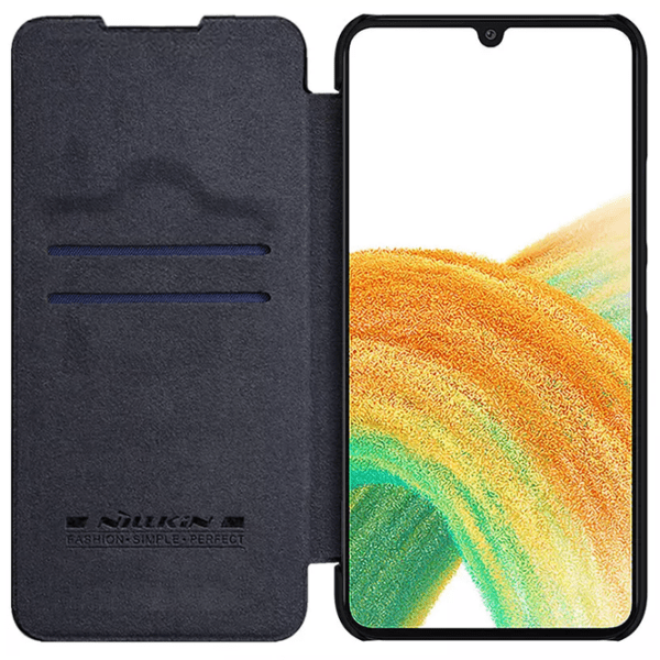 Husă pentru smartphone Samsung Galaxy A34 (QIN) Black Nillkin, Piele, Flip Cover photo 4