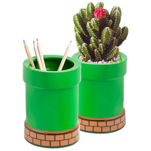 Фигурка с подставкой для цветов Paladone Super Mario Warp Pipe Flower Pot and Pen 12+ / Зеленый photo 2