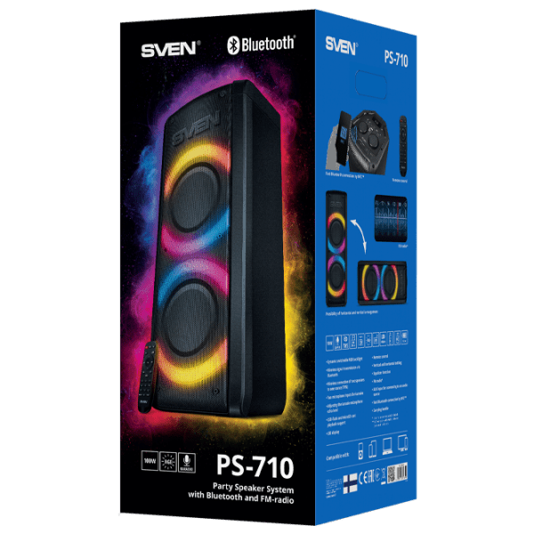 Boxă pentru Party Sven PS-710 Black 100 W photo 8