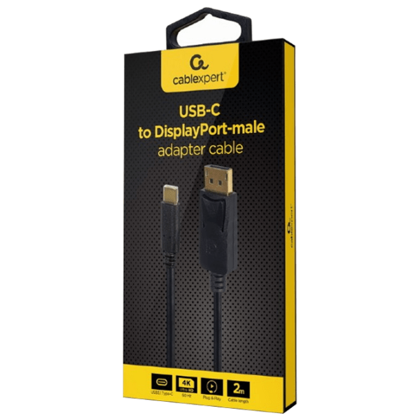 Кабель видео Cablexpert A-CM-DPM-01 USB Type-C/ DisplayPort Черный  photo 2